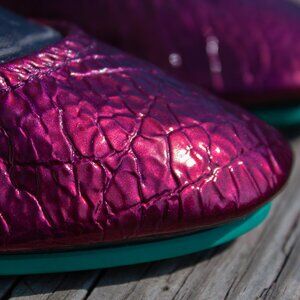 Custom Tieks Metallic Raspberry Diamond Size 7 VGUC